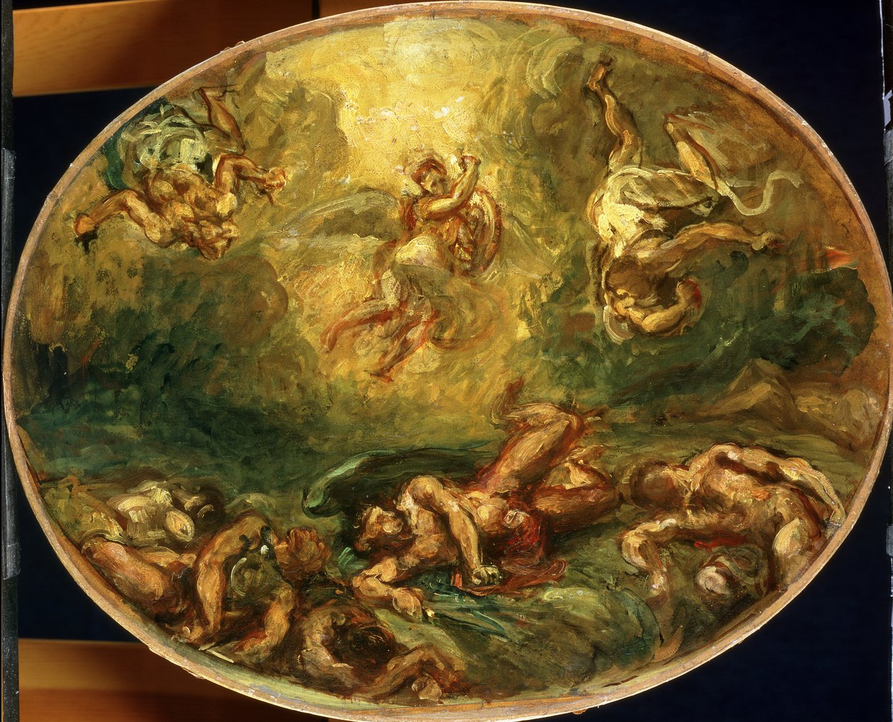 Triumf av St. Michael av Ferdinand Victor Eugene Delacroix