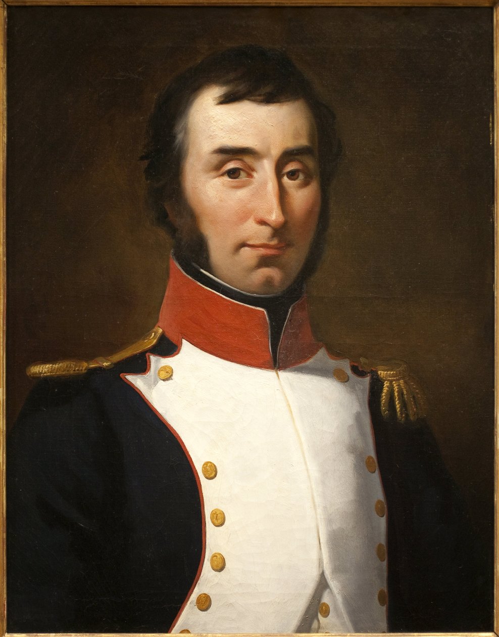 Portrett av Andre Massena (1758-1817, hertugen av Rivoli og prinsen av Essling, Marechal of Empire), som kommanderte den andre bataljonen av Var (1792). Maleri av Ferdinand Wachsmuth (1802-1869), olje på lerret av Ferdinand Wachsmuth