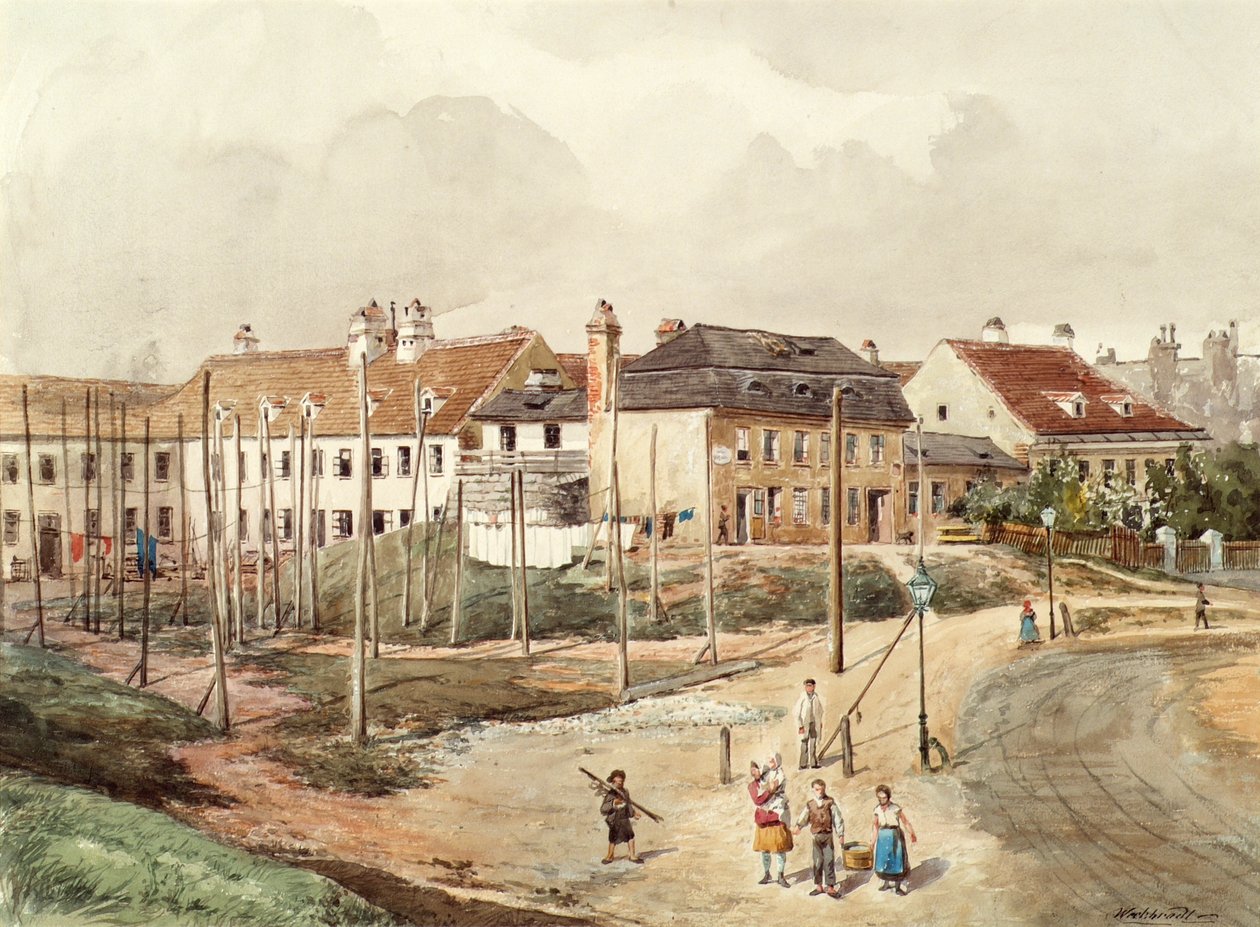 Forstads byggeplass av Ferdinand Weckbrodt