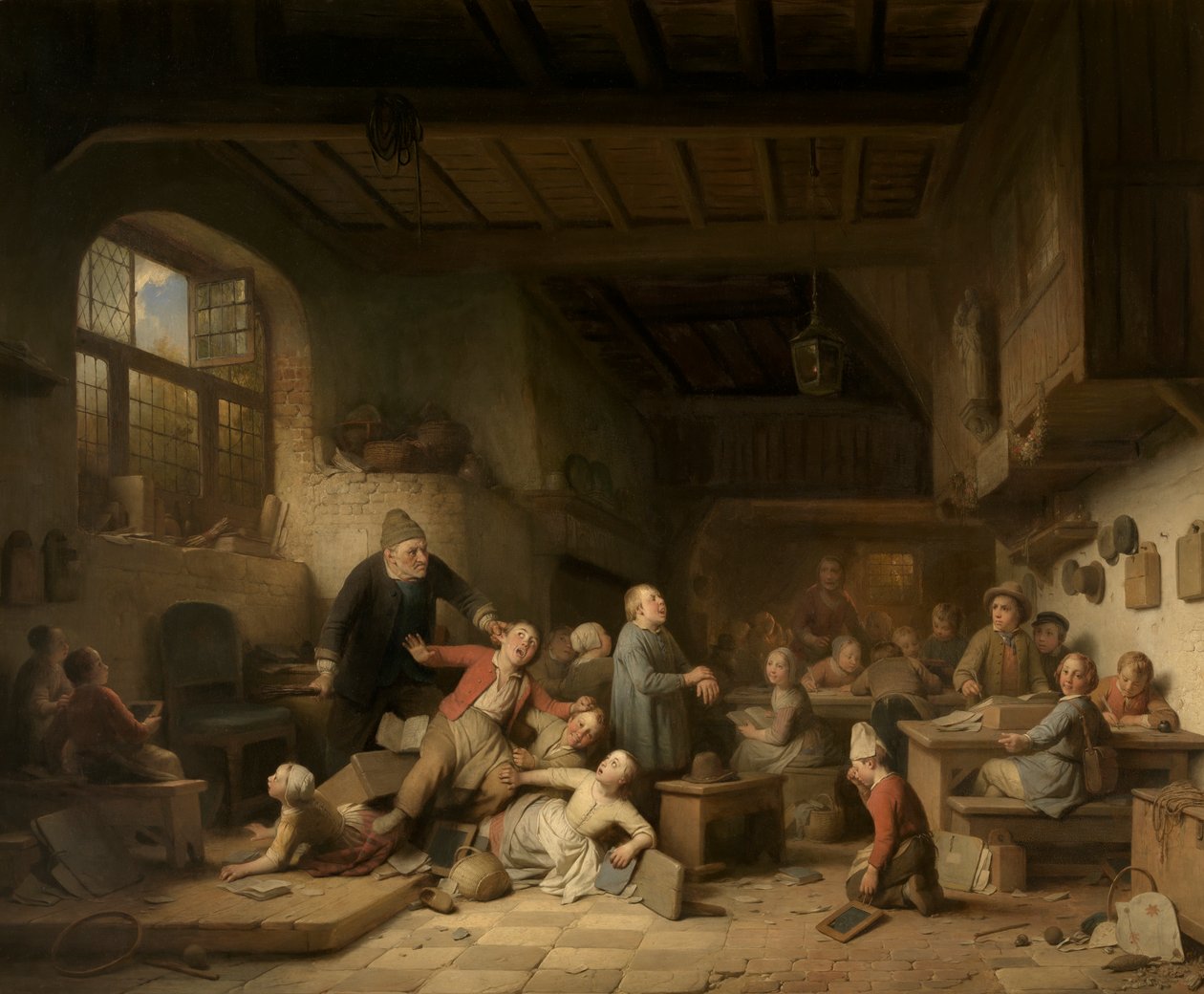 Landsbyens skolehus av Ferdinand de Braekeleer