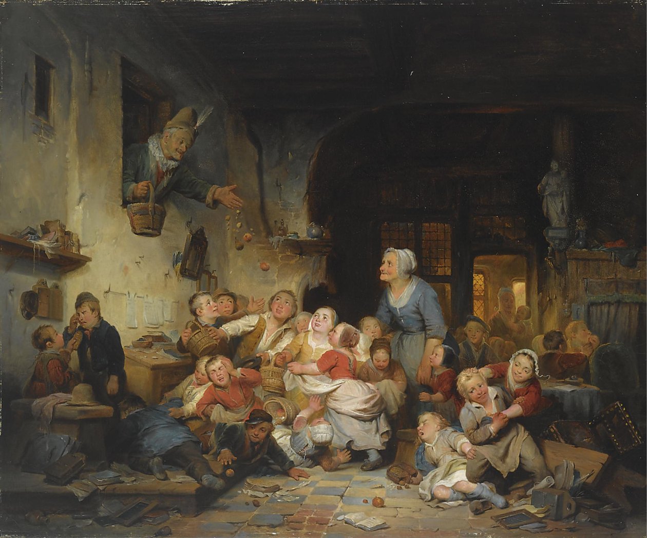 Landsbyskolen av Ferdinand de Braekeleer the Elder