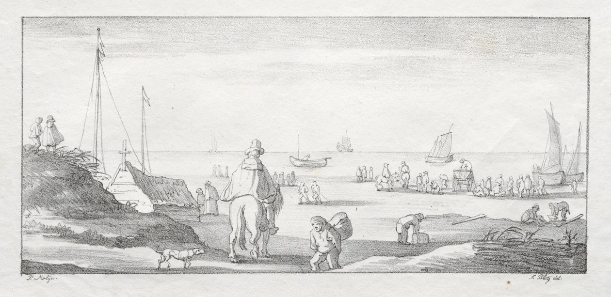 Langs en nederlandsk kyst, 1811-1816. av Ferdinand the Elder Piloty