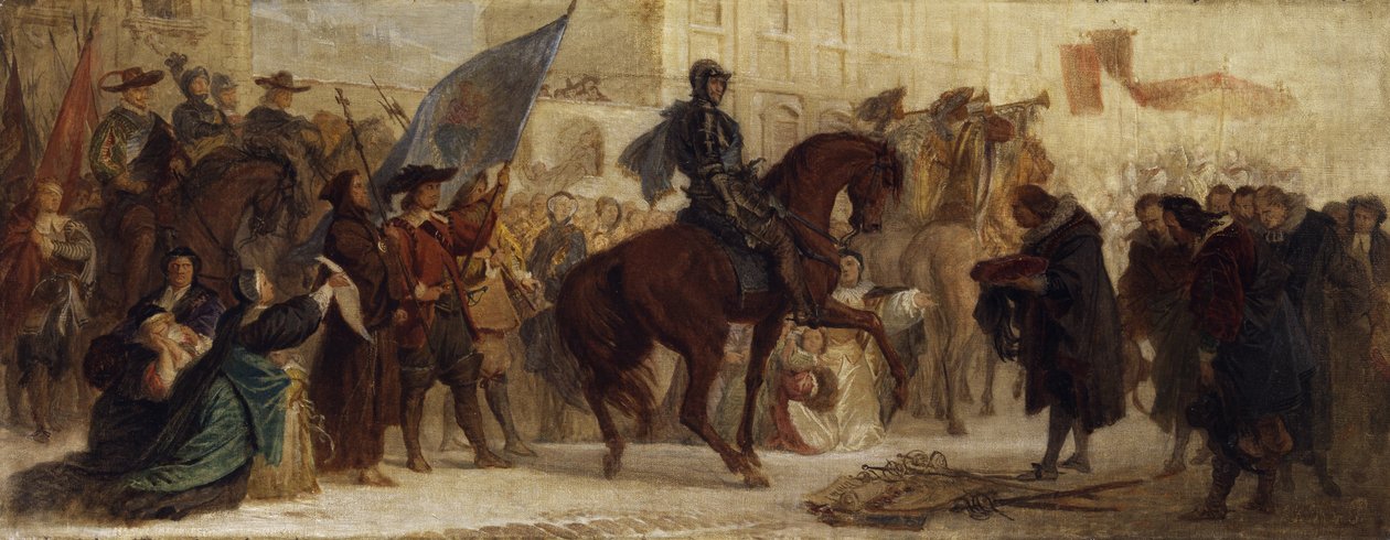 Maximilian I:s inntog i Praha etter seieren på Det hvite fjellet i 1620 av Ferdinand von Piloty