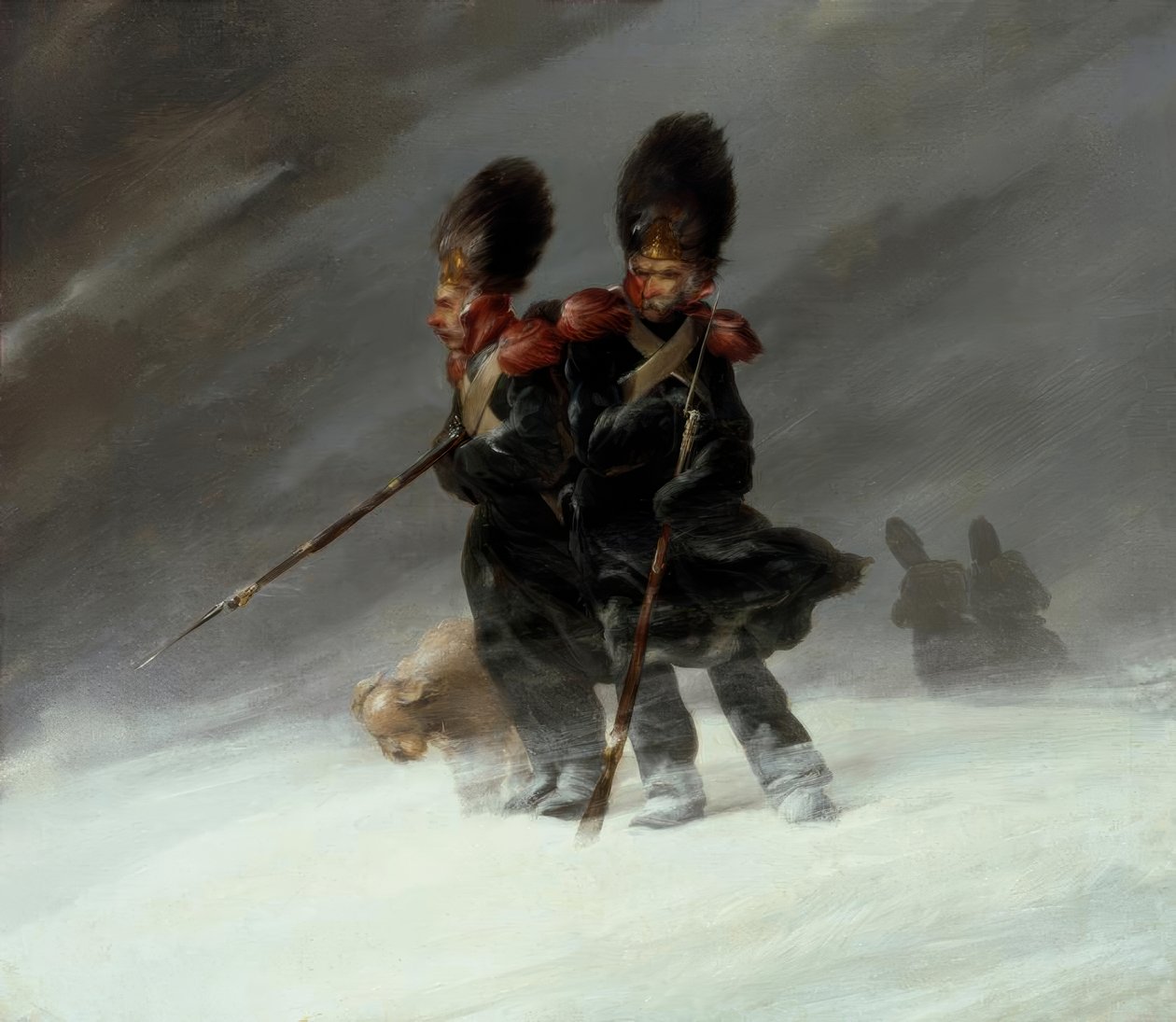 Grenadierer i snøen av Louis Ferdinand von Rayski