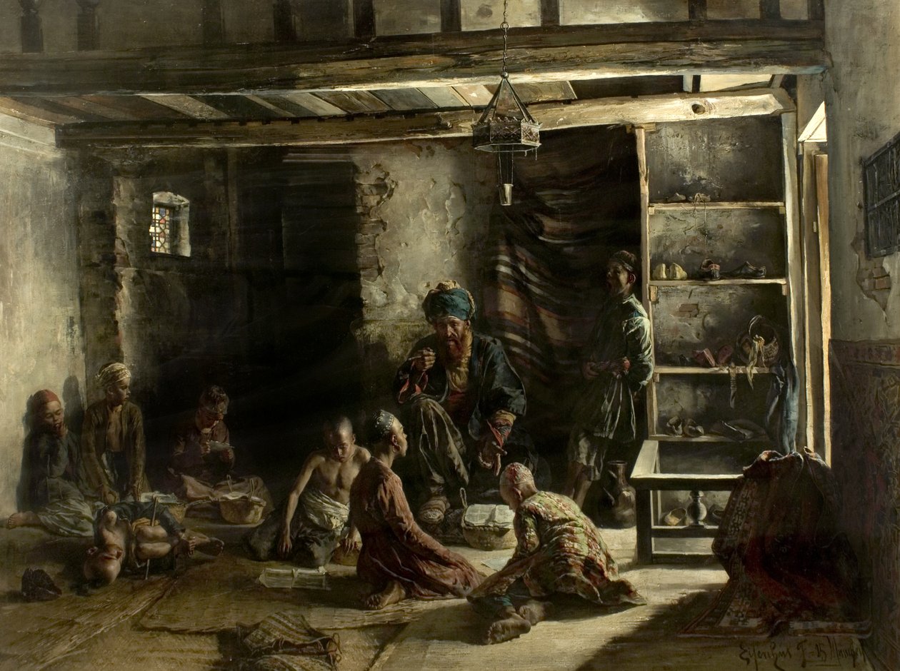 En orientalsk skole, 1885 av Ferencz Frans Eisenhut