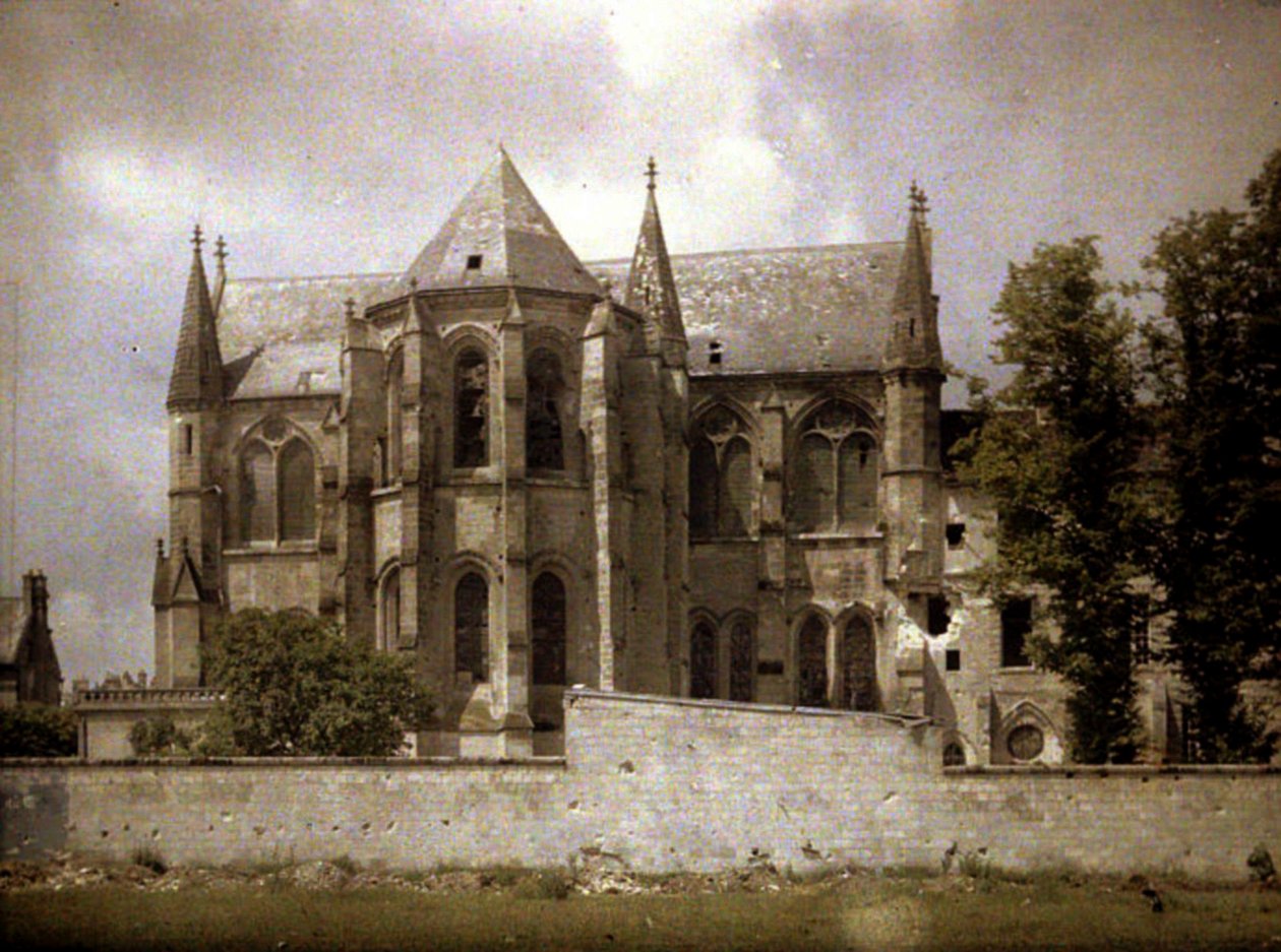 Abbey Saint-Leger, Soissons, Aisne, Frankrike, 1917 (autokrom) av Fernand Cuville