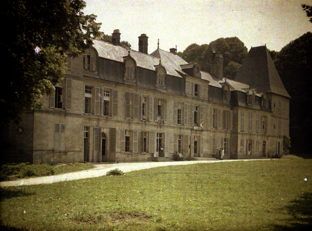 Chateau Vauxbuin, brukt av den franske hæren som sykehus, Soissons, Aisne, Frankrike, 1917 (autokrom) av Fernand Cuville