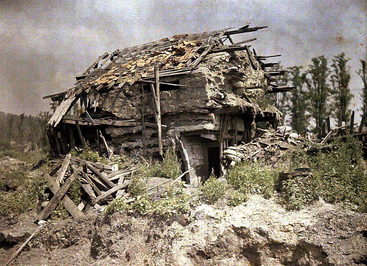 Missy-sur-Aisne, Frankrike, 1917 (autokrom) av Fernand Cuville