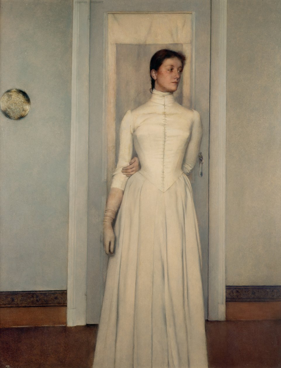 Portrett av kunstnerens søster, Marguerite Khnopff av Fernand Khnopff