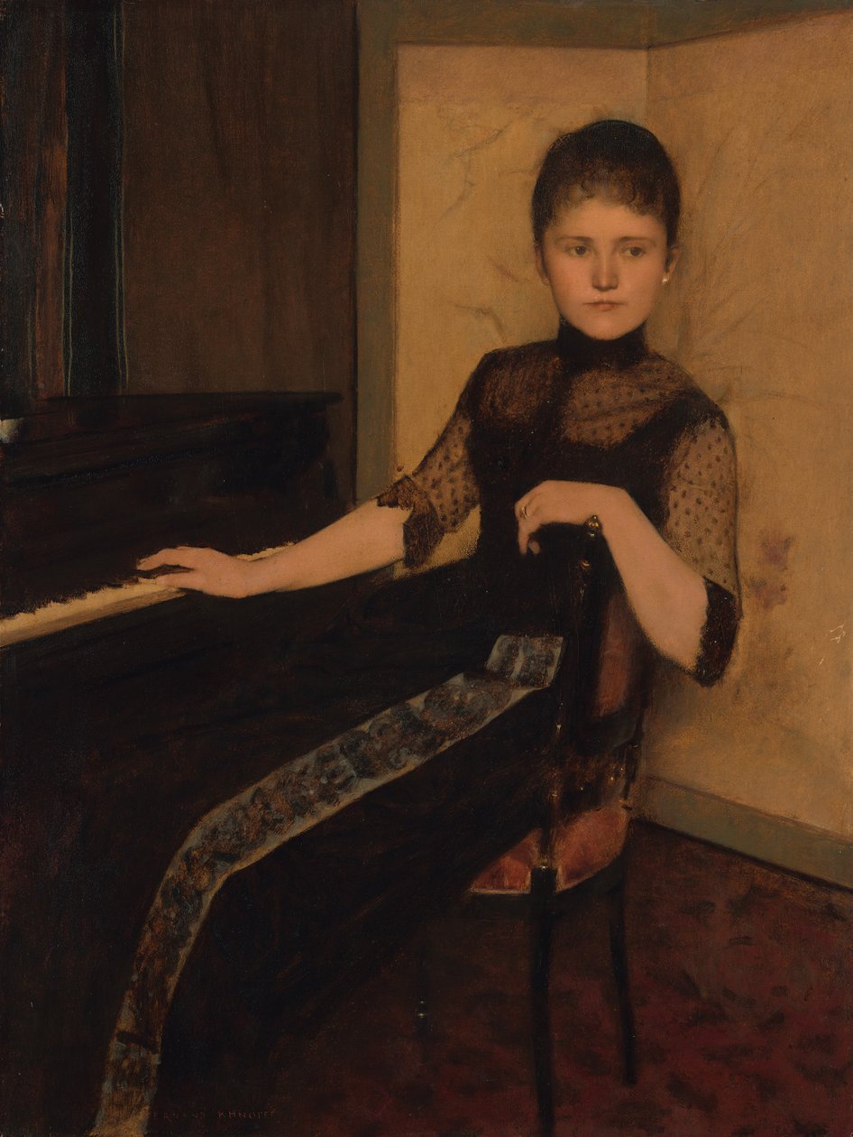 Portrett av Lady Maria Francisca Louisa Dommer van Poldersveldt av Fernand Khnopff