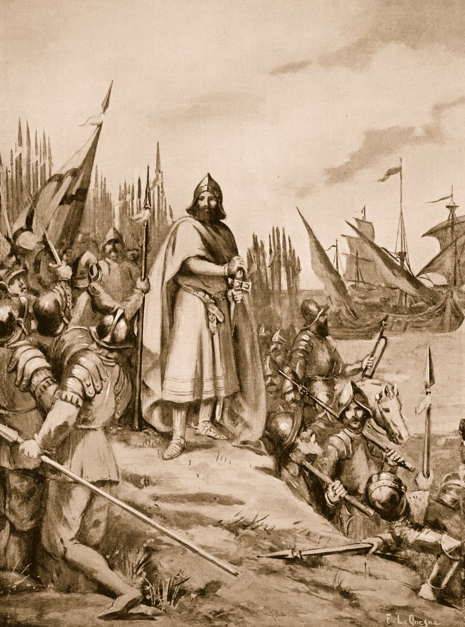 Erik den hellige lander på kysten av Finland, 1157 av Fernand Le Quesne