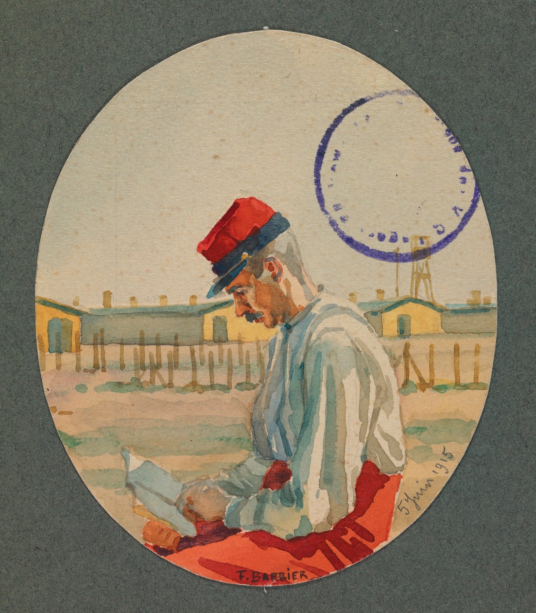 Min venn Simonet, fange som leser i Güstrow av Fernand Barbier