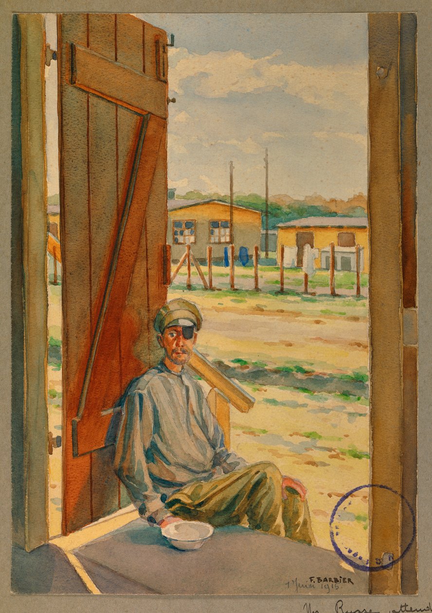 portrett av en russisk fange, Güstrow av Fernand Barbier