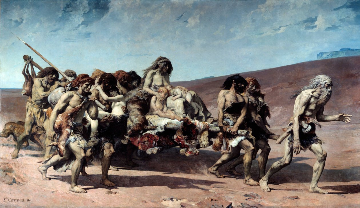 Kain, detalj. Illustrasjon av Victor Hugos roman "The Legend of the Siecles"". Maleri av Fernand Cormon (1845-1924) av Fernand Cormon
