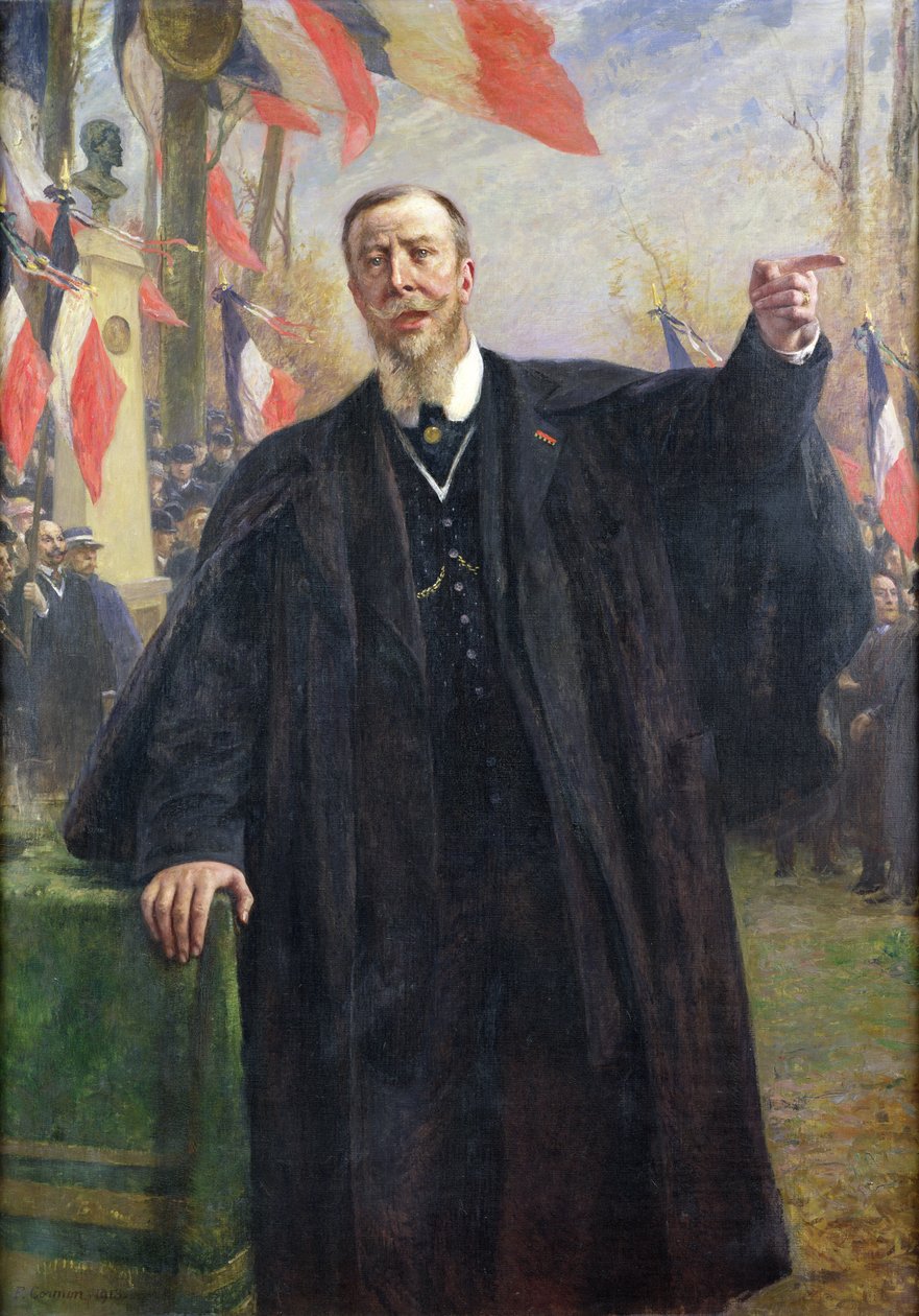 Paul Deroulede (1846-1914) holder en tale på Bougival, januar 1913 (olje på lerret) av Fernand Cormon