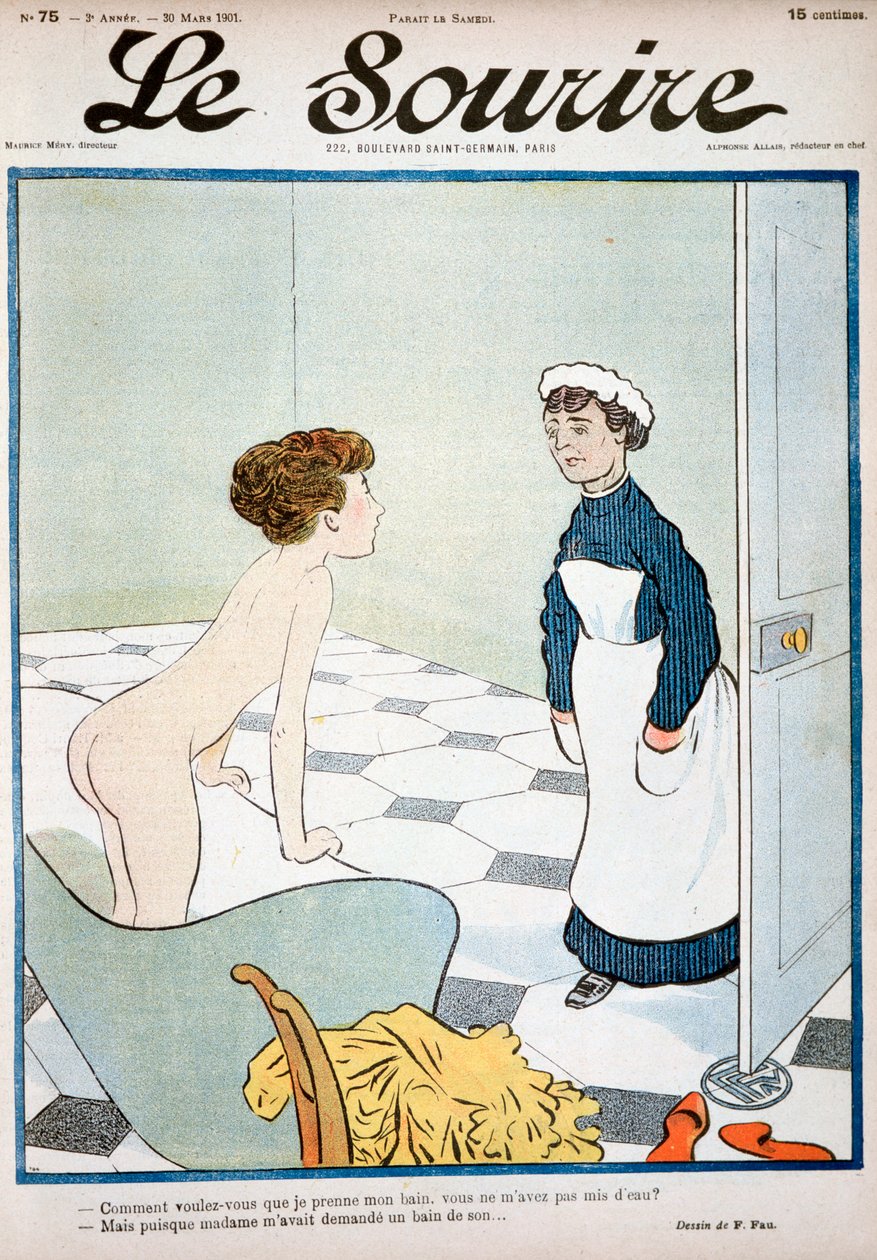 Forside av magasinet Le Sourire, 30. mars 1901 av Fernand Fau