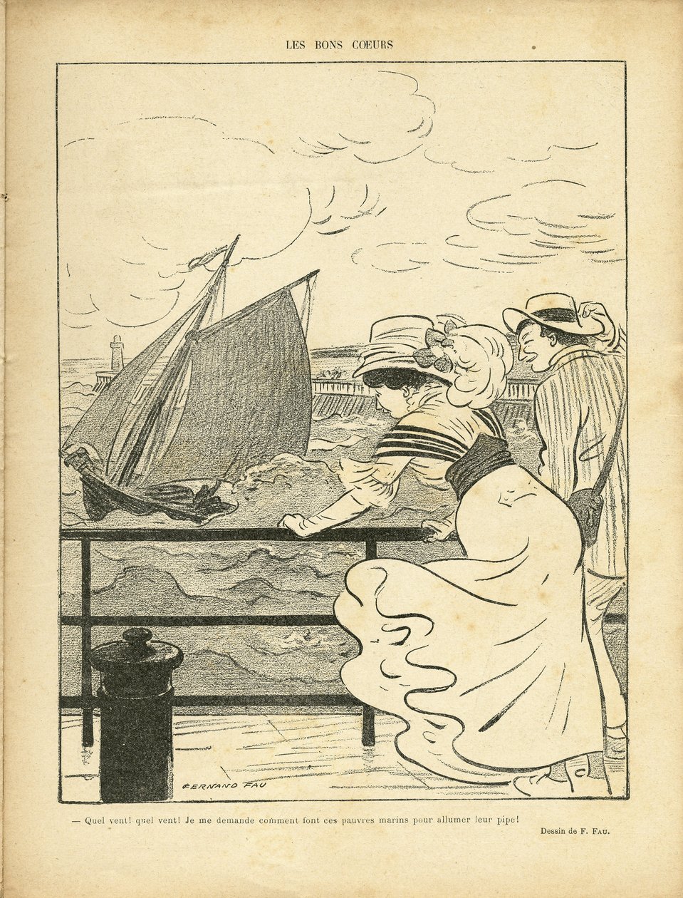 Illustrasjon av Fernand Fau (1858–1919) i Le Rire av Fernand Fau