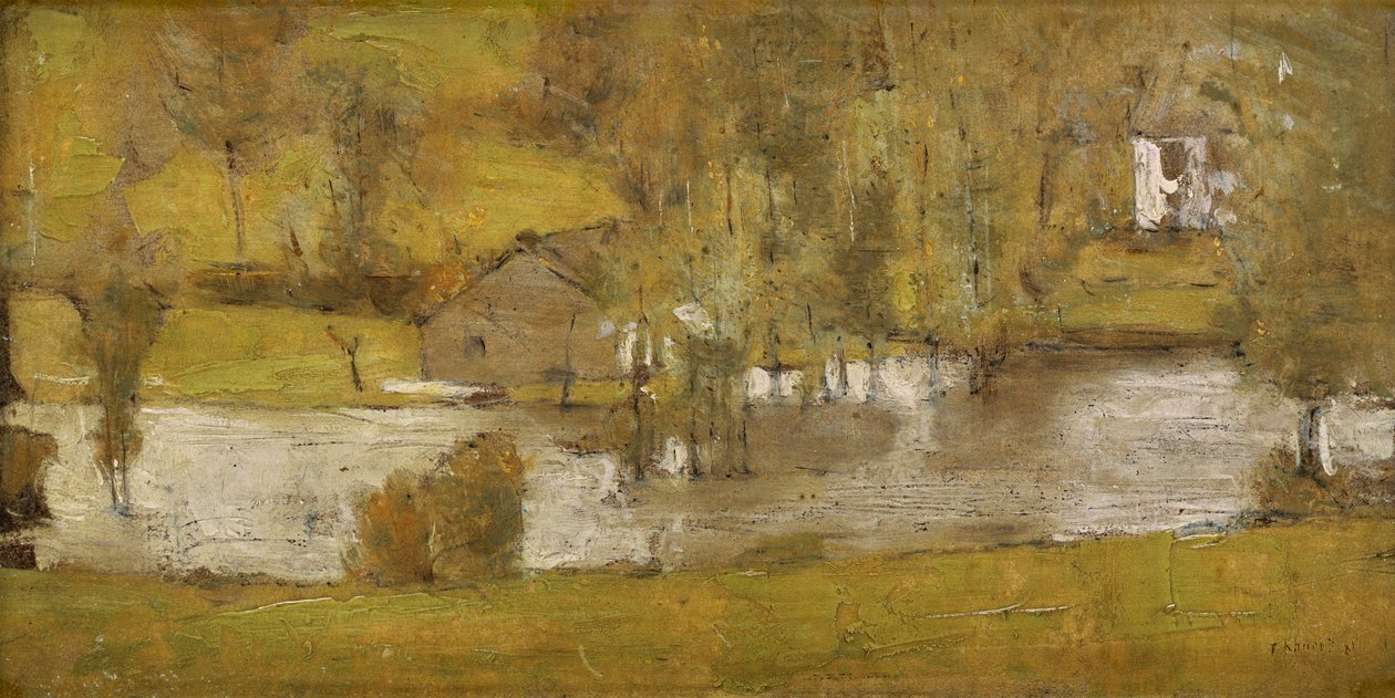 A Fosset; La Crue, 1881 av Fernand Khnopff