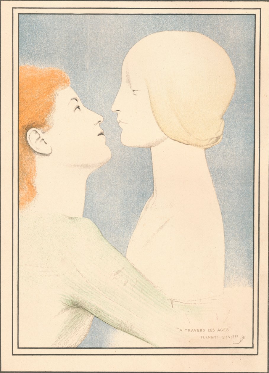 Gjennom tidene, c1895 av Fernand Khnopff