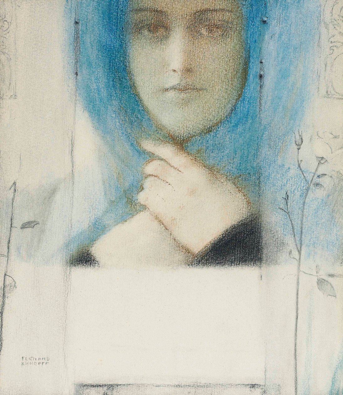 Clematis, ca. 1914. av Fernand Khnopff