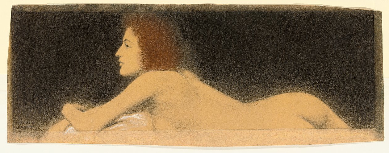 Studienr, c.1910 av Fernand Khnopff