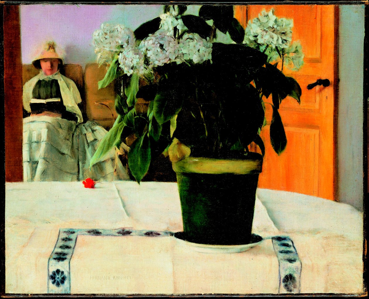 "" Hortensia "" Maleri av Fernand Khnopff (1858-1921) av Fernand Khnopff