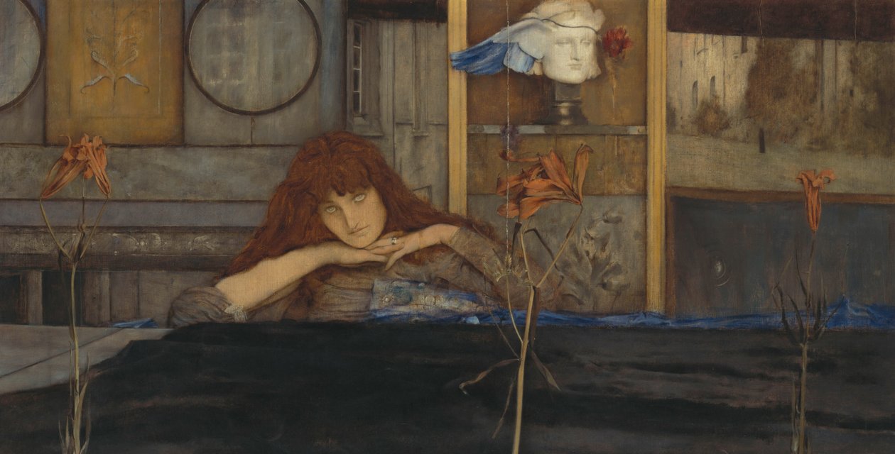 Jeg låser døren for meg selv, 1891. av Fernand Khnopff