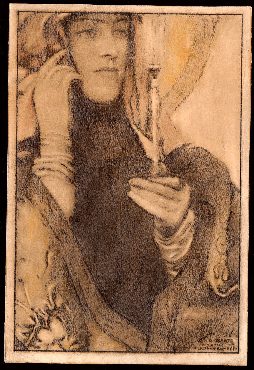 Røkelse, 1917 av Fernand Khnopff