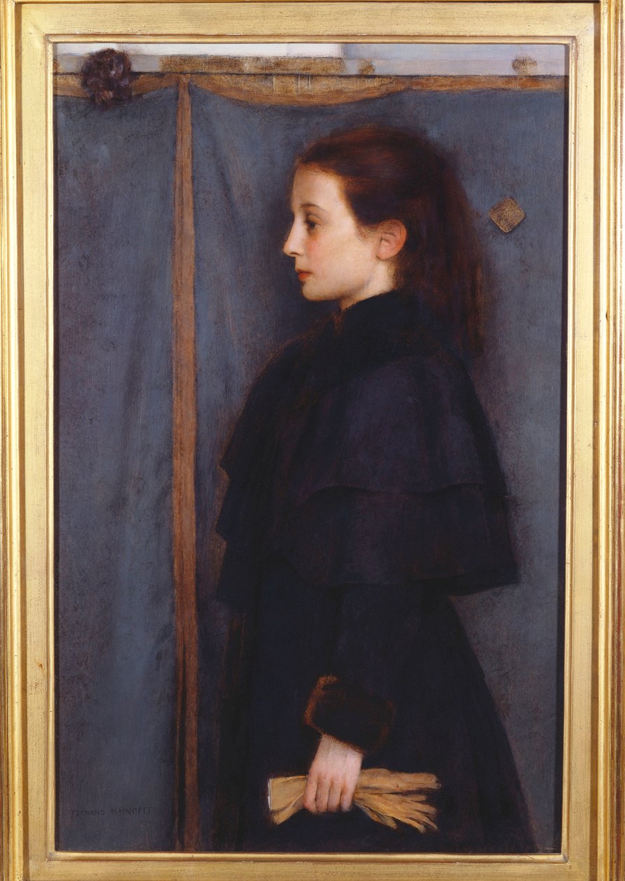 Portrett av Jeanne de Bauer, 1890 av Fernand Khnopff