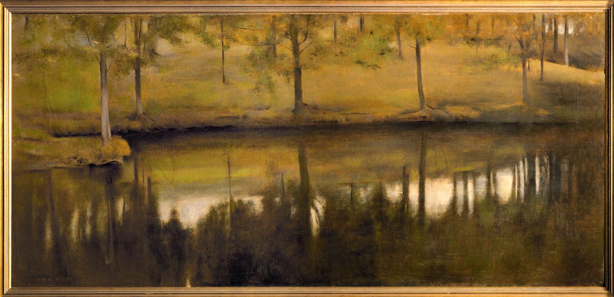 Stille vann (olje på lerret) av Fernand Khnopff