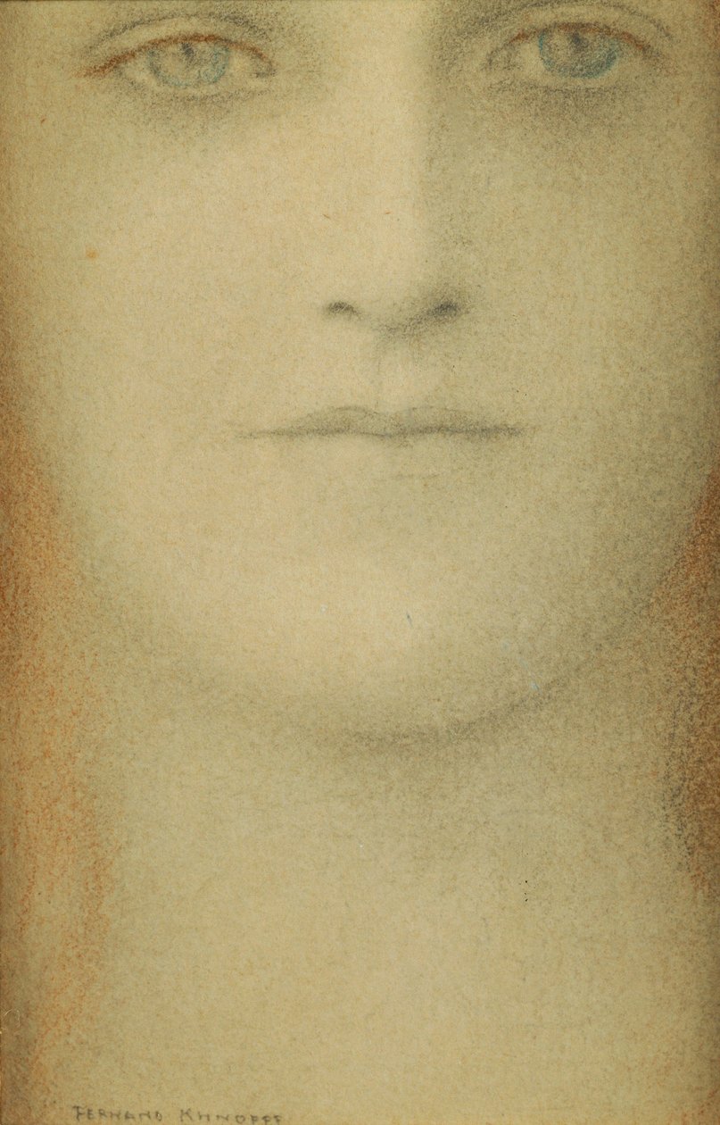 Studie av en kvinne, 1890 av Fernand Khnopff