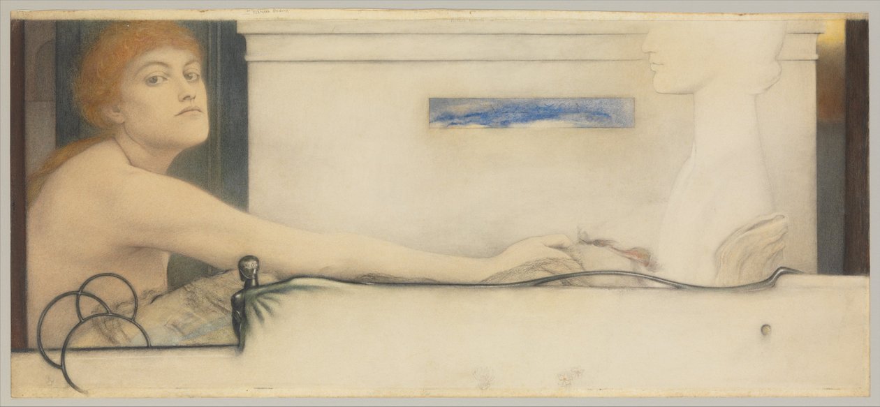 Offeret, 1891 av Fernand Khnopff