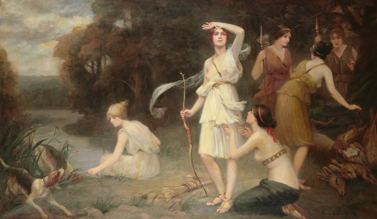 Diana og hennes håndpiker av Fernand Le Quesne