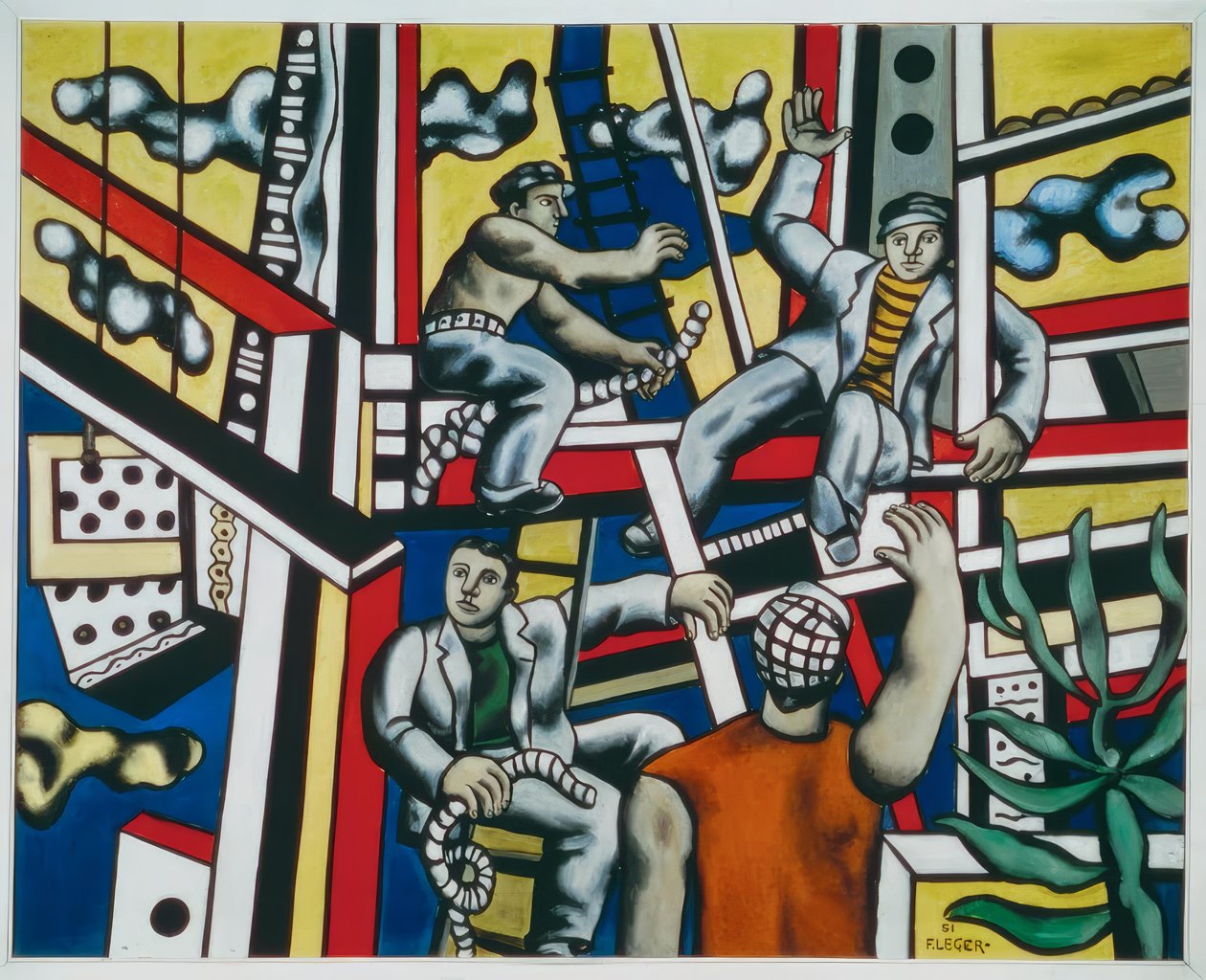 bygningsarbeidere av Fernand Leger