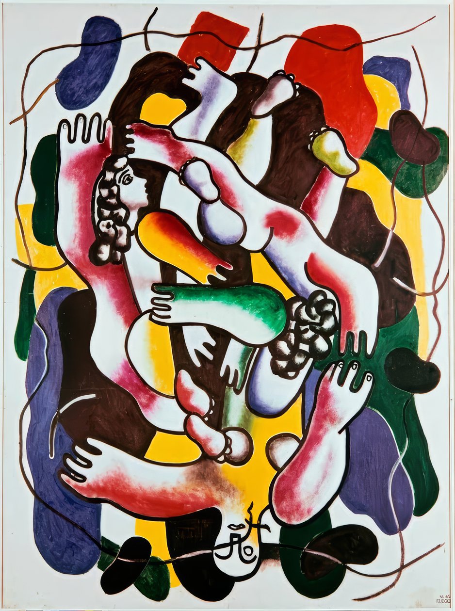 De flerfargede dykkerne av Fernand Leger