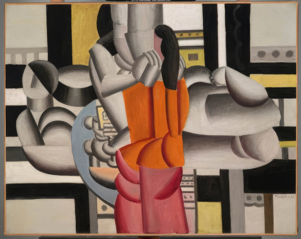 Tre kvinner og stilleben (Déjeuner)  av Fernand Leger