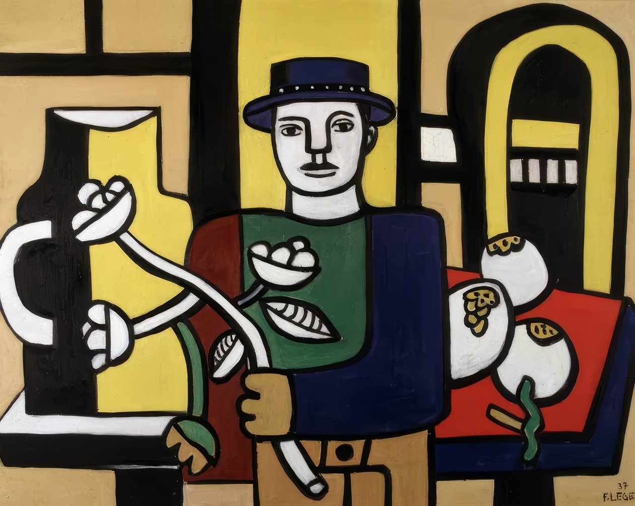 Mannen i den blå hatten av Fernand Leger