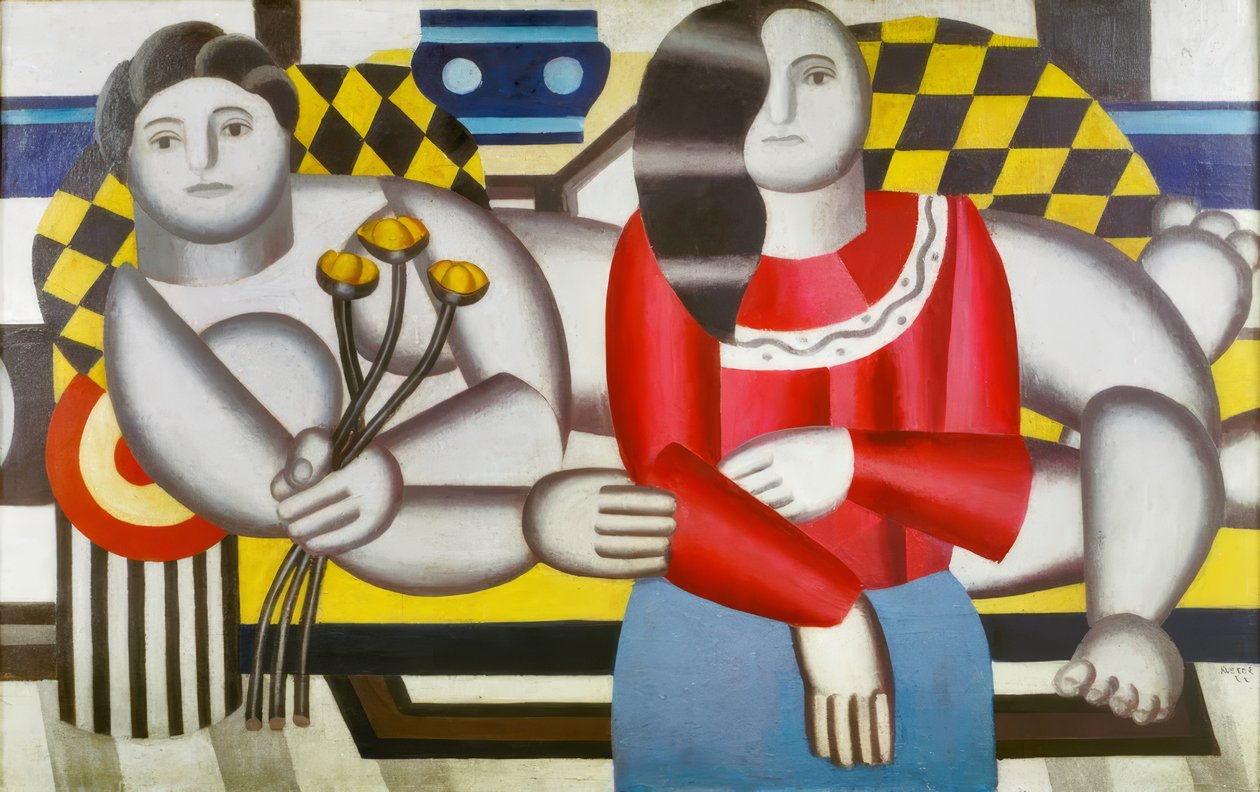 quot;Femme tenant des fleursquot; (Kvinne holder blomster) av Fernand Leger