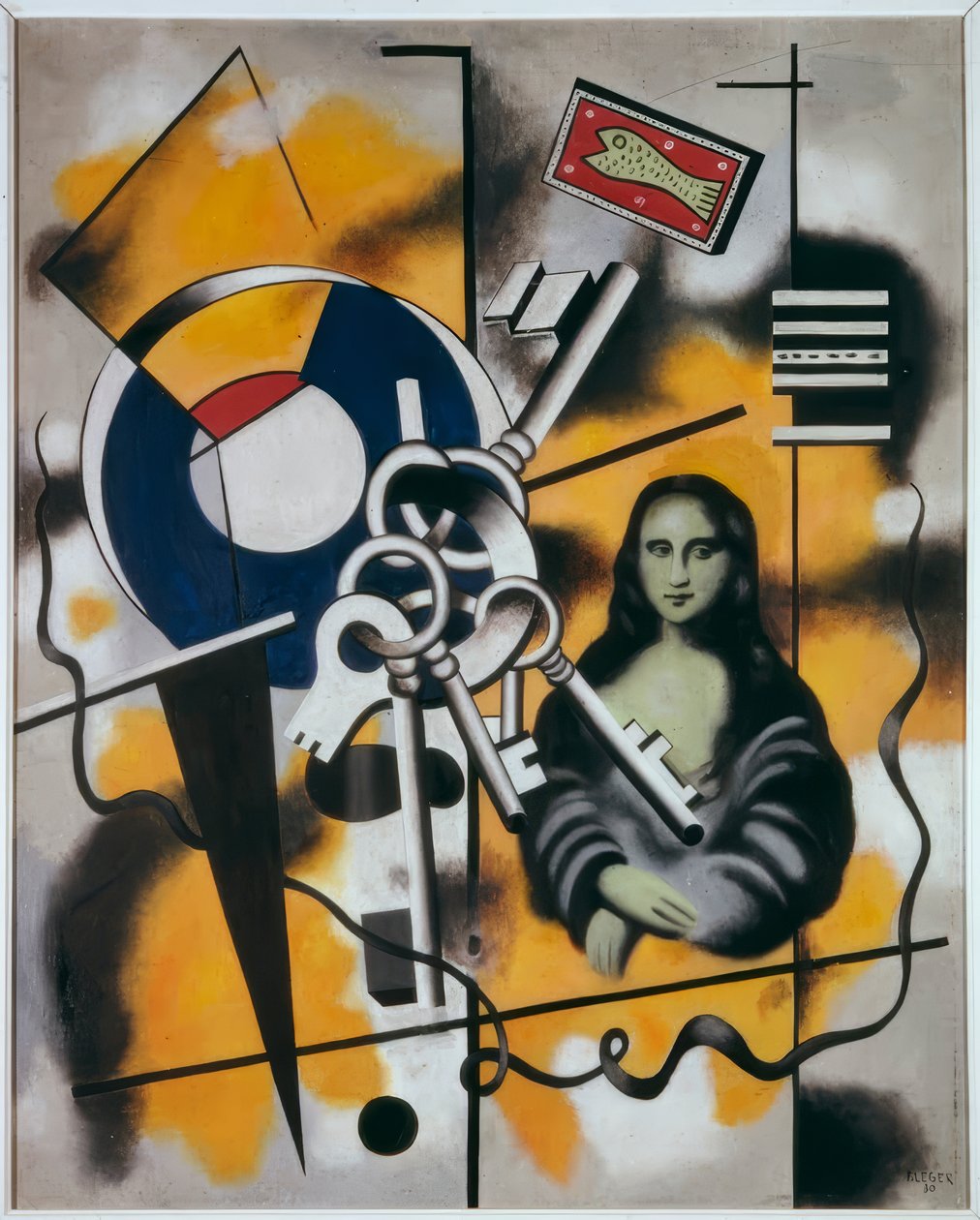 Mona Lisa med nøkler eller Mona Lisa av Fernand Leger