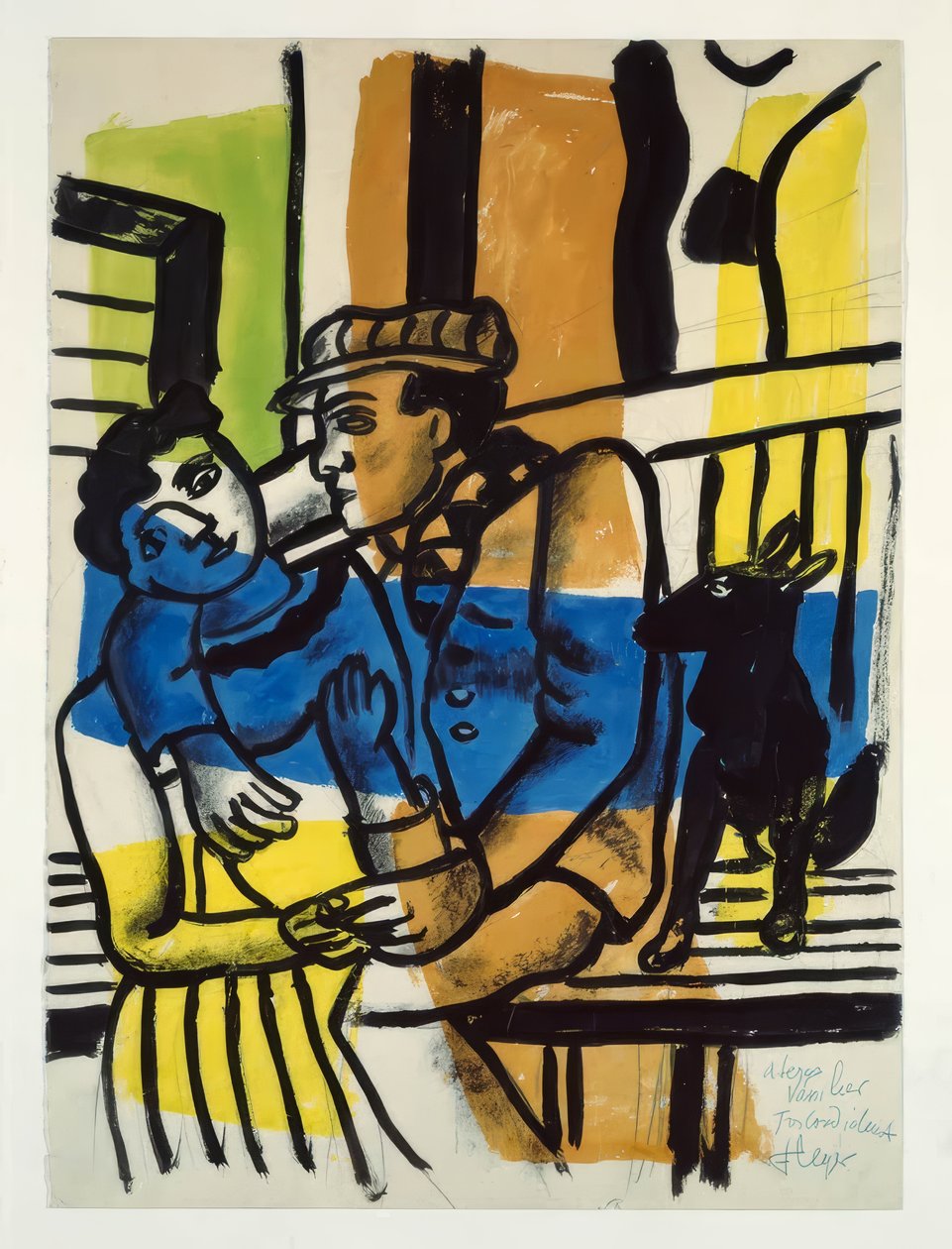 par med hund av Fernand Leger