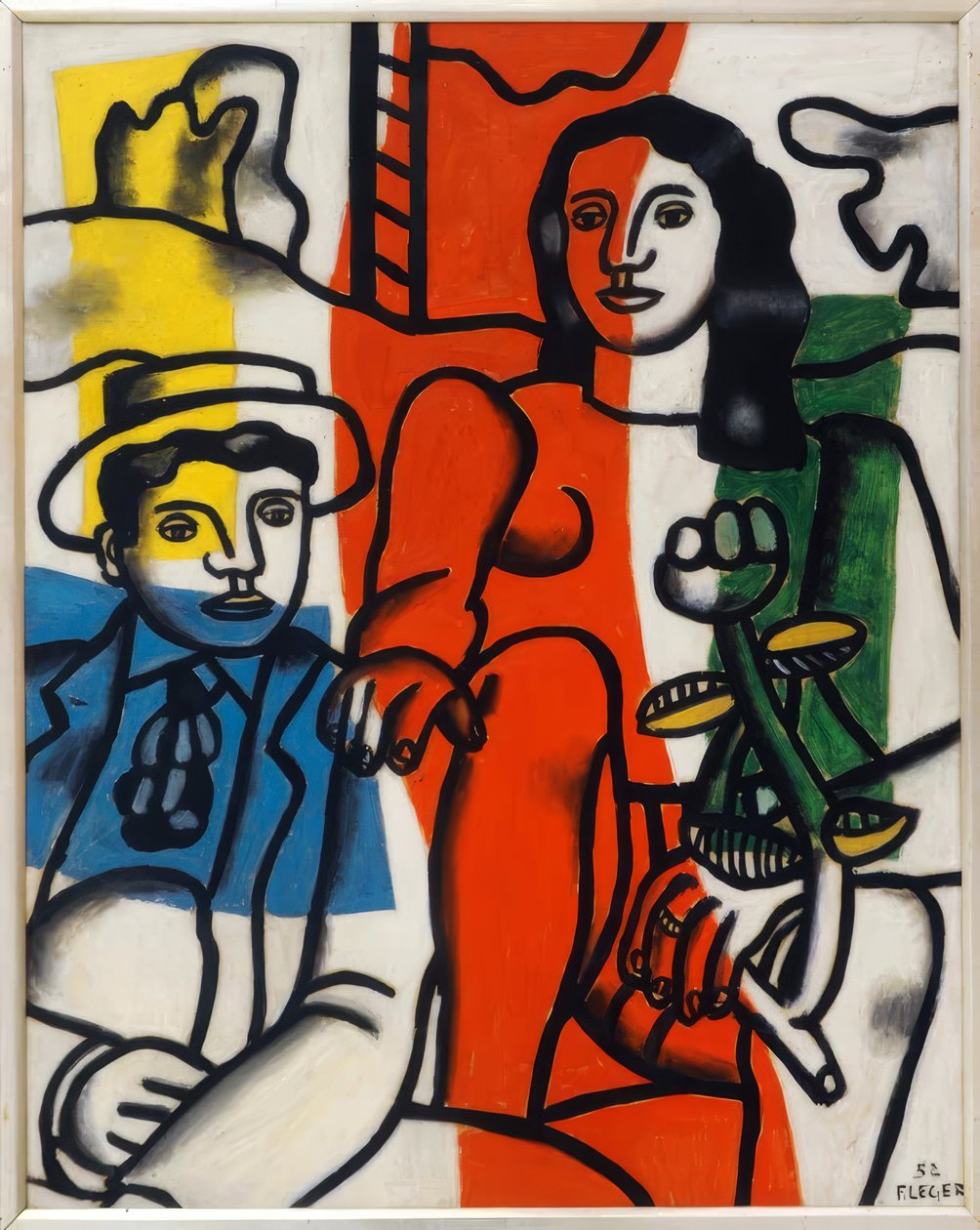 To elskere i landskapet av Fernand Leger