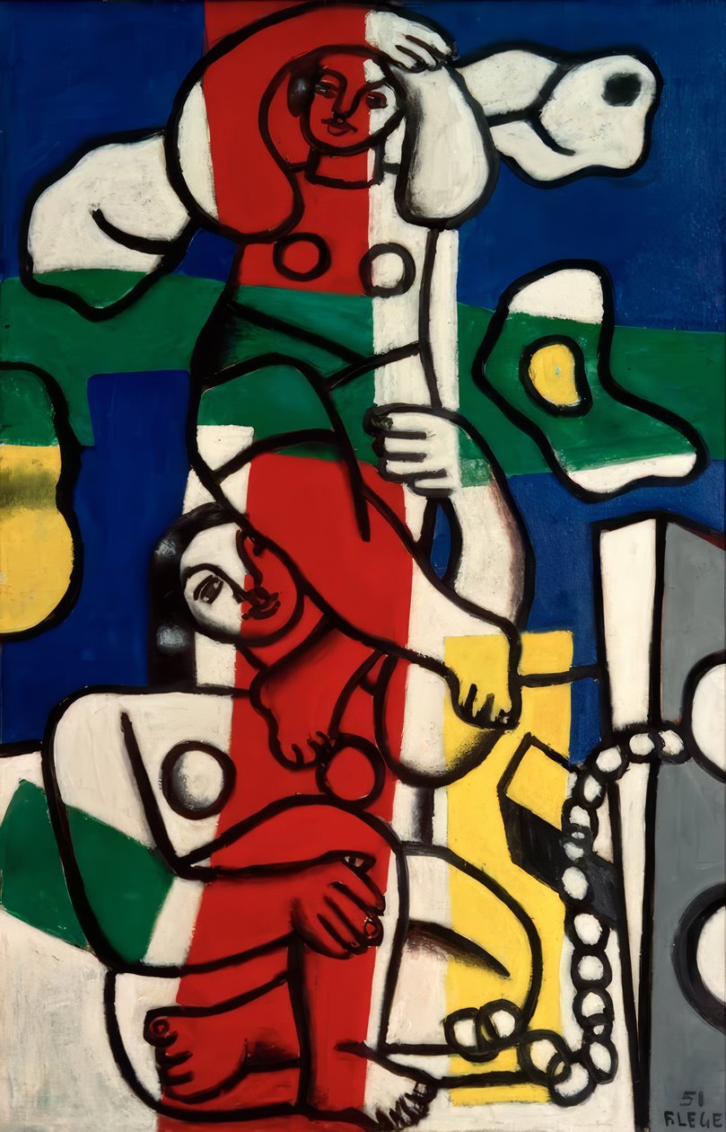 Flerfargede akrobater av Fernand Leger