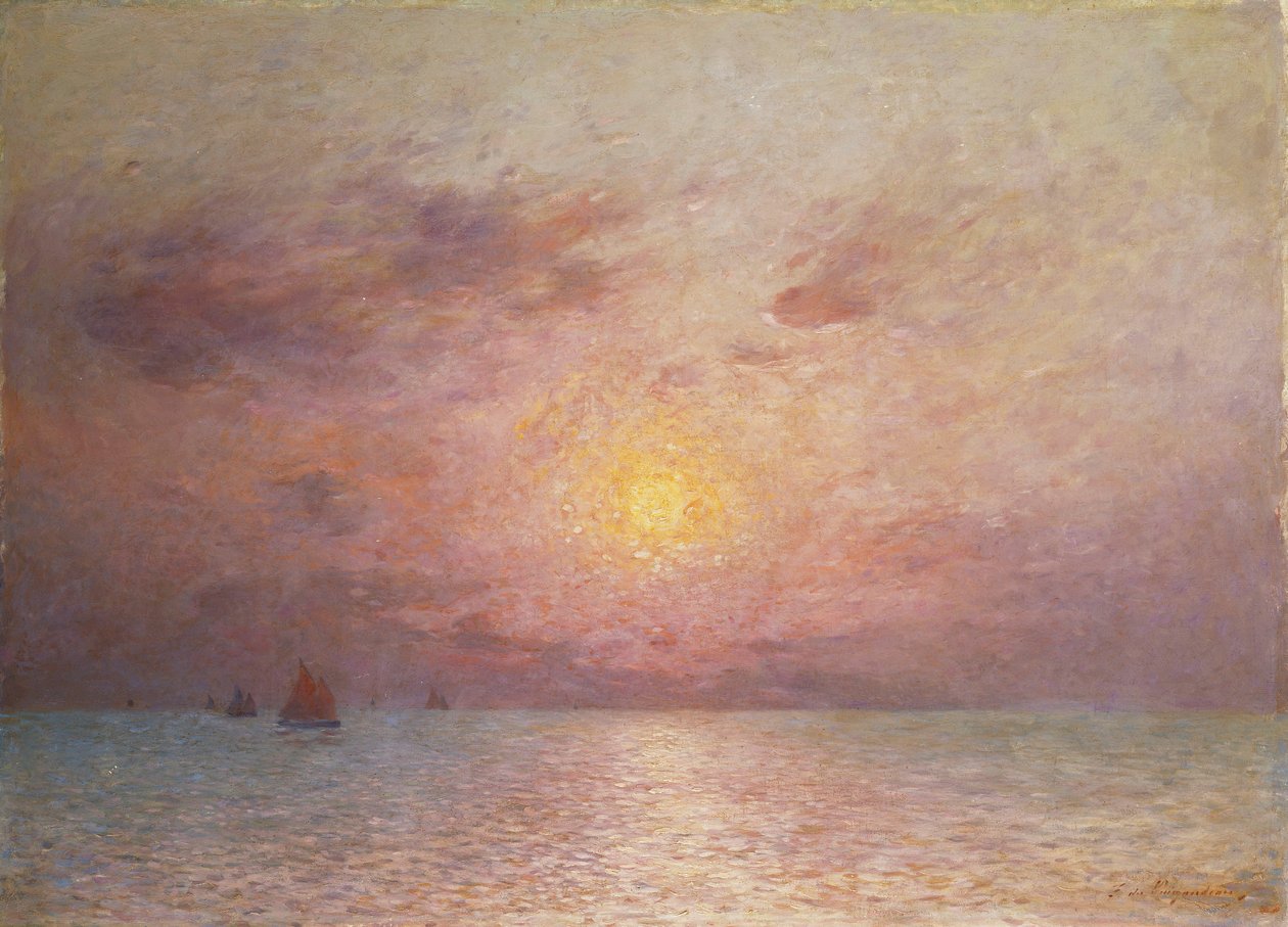 Seiling på havet, kveld; Seilbåter på sjøen, kveld av Fernand Loyen du Puigaudeau