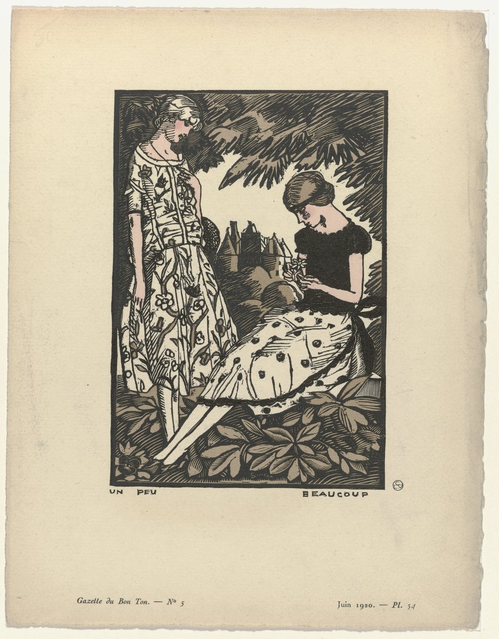 Gazette du Bon Ton, 1920 - nr. 5, pl. 34: Litt mye av Fernand Siméon