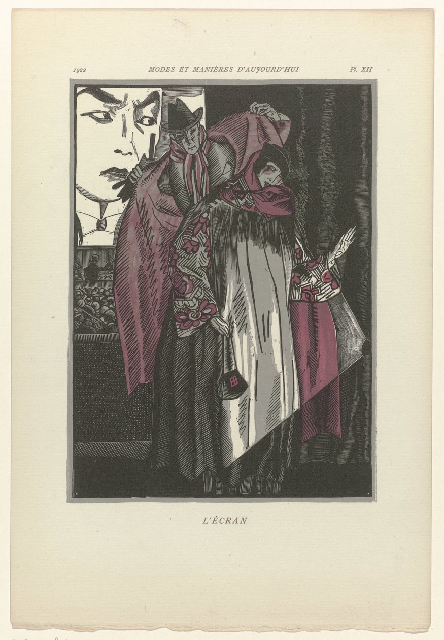 Modes and Manners of Today, 1922, Pl. 12: Skjermen av Fernand Siméon