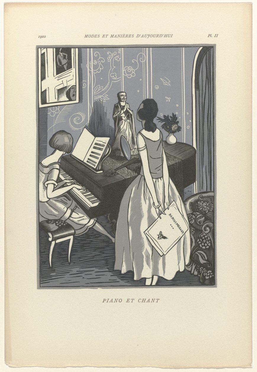 Modes and Manners of Today, 1922, Pl. 2: Piano og vokal av Fernand Siméon