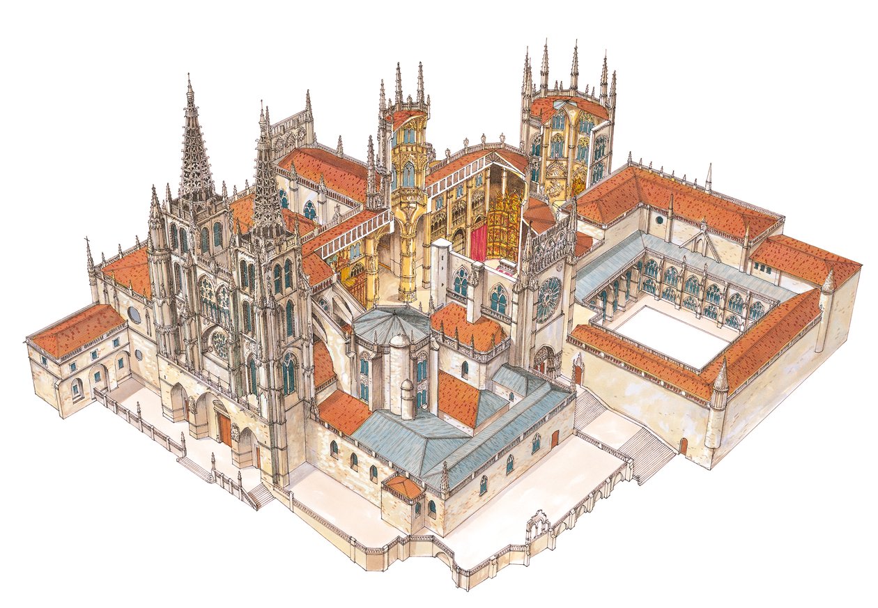 Burgos katedral. Spania av Fernando Aznar Cenamor