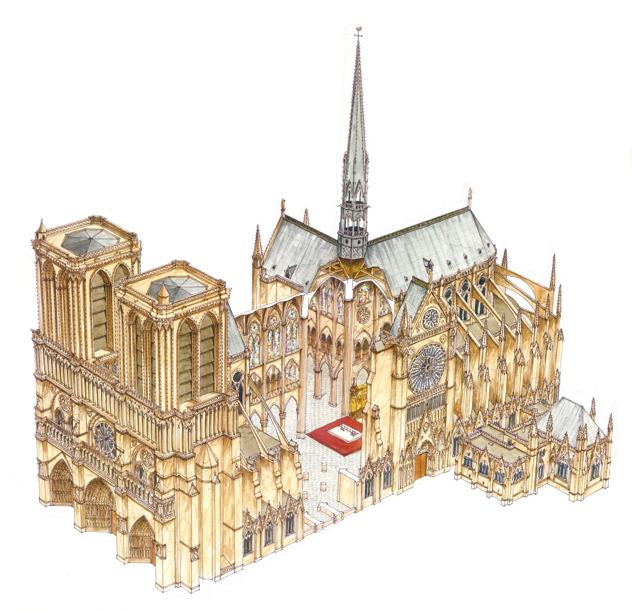 Notre Dame Katedral. Paris, Frankrike av Fernando Aznar Cenamor