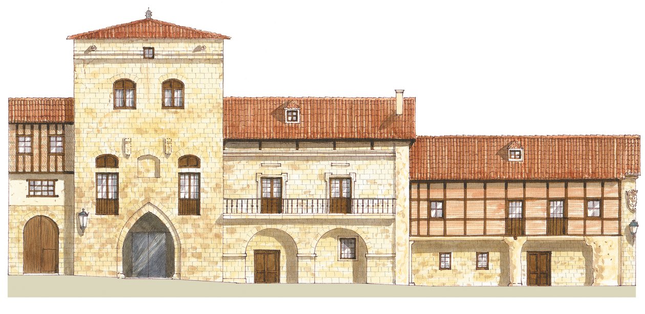 Tradisjonelle hus. Santillana del Mar, Cantabria, Spania av Fernando Aznar Cenamor