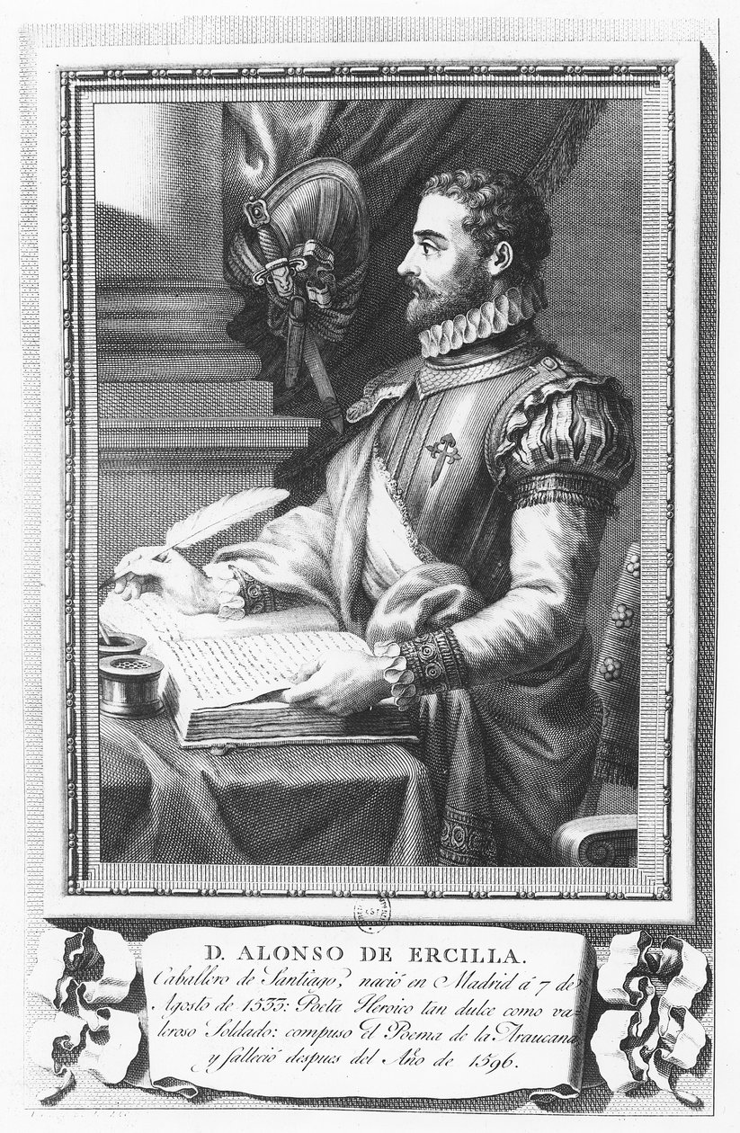 Portrett av Alonso de Ercilla y Zúñiga av Fernando Selma